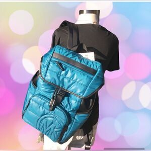 MICHAEL KORS BROOKLYN QUILTY LARGE BACKPACK LAPTOP SCHOOL WORK VACATION …